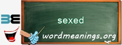 WordMeaning blackboard for sexed